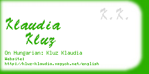 klaudia kluz business card